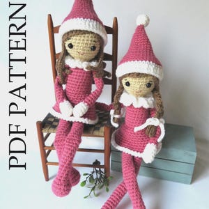 Crochet Girl Christmas Elf Pattern: 13 Inch Amigurumi Doll (PDF Pattern)