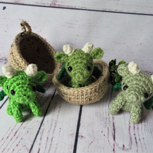 Crochet Dragon and Egg Crochet Pattern Baby Dragon Crochet Plush Dragon Crochet Amigurumi Dragon Tiny Dragon Small Dragon Crochet Pattern