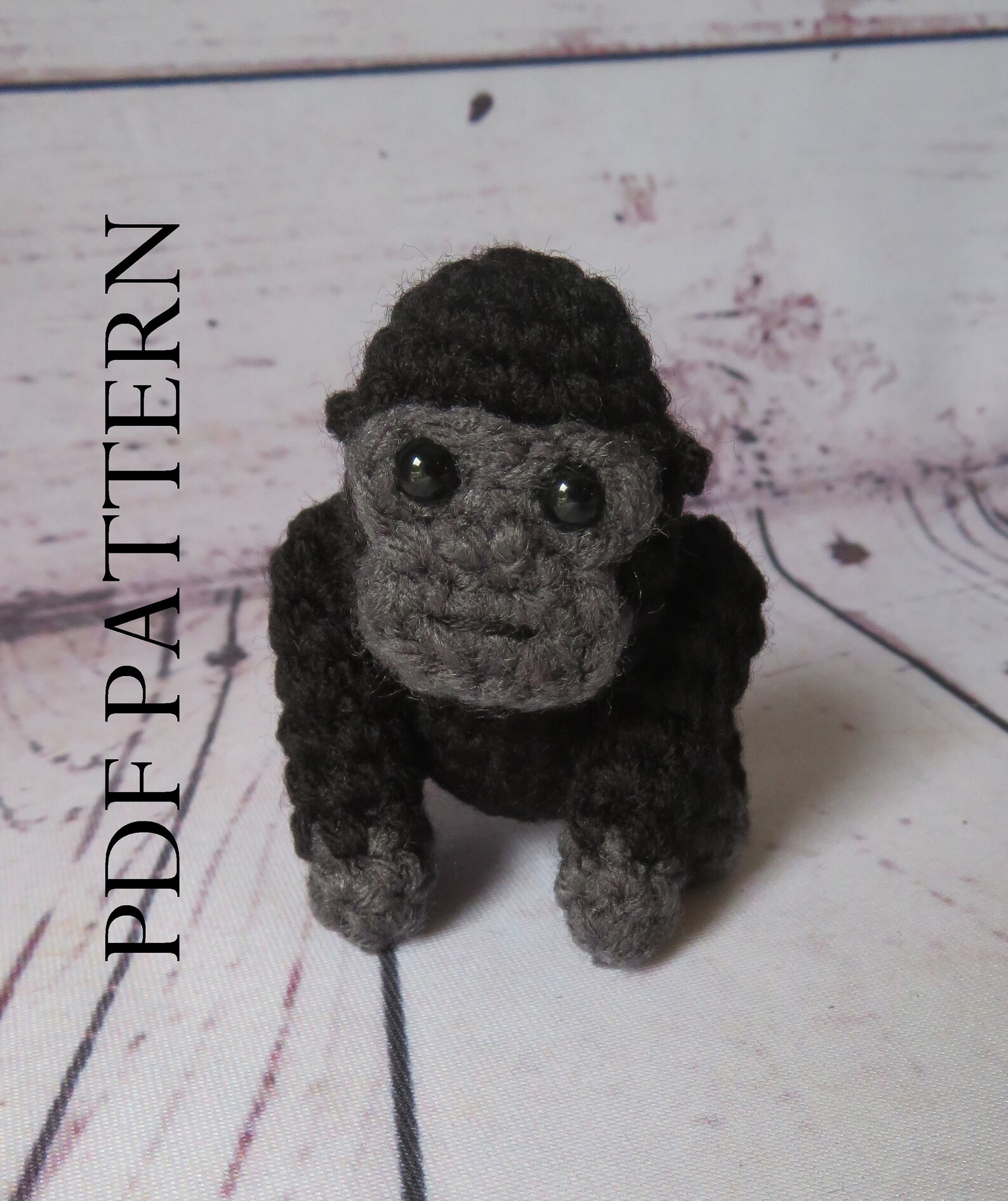 Crochet Gorilla Little Gorilla Friend PDF Crochet Pattern Etsy