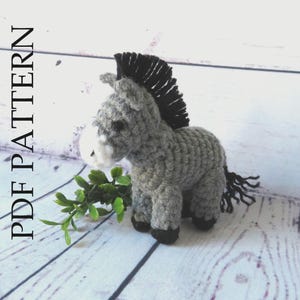 Little Donkey Friend - PDF Crochet Pattern in English - DIY; Instructions to make your own!