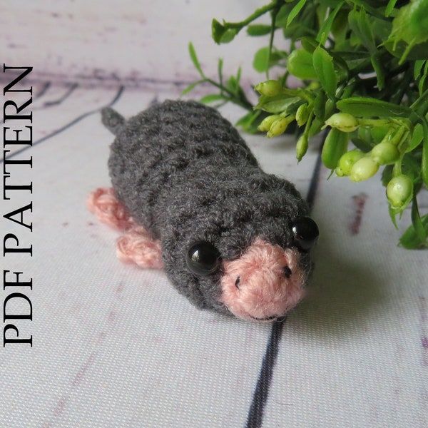 Crochet Mole - Little Mole Friend - PDF Crochet Pattern- DIY; Instructions to make your own!