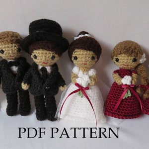 Crochet Bridal Party - A 6 in 1 Crochet Pattern  - PDF Crochet Pattern - DIY; Instructions to make your own!