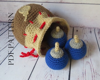 Crochet Bomb Bag and Bombs - PDF Crochet pattern; DIY - Instructions to crochet your own!