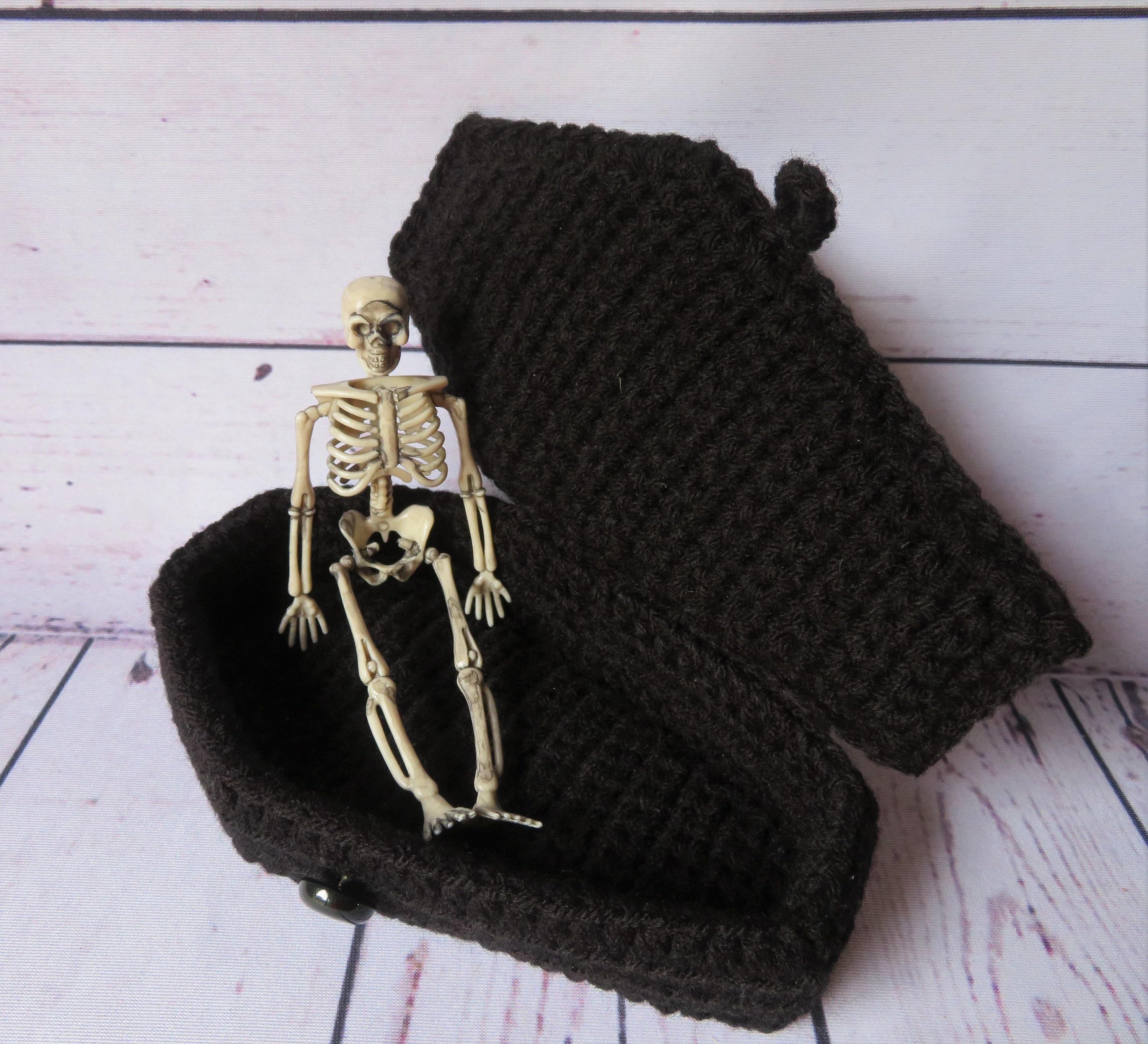 Skeleton in a Crochet Coffin Handmade coffin | Etsy
