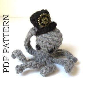 Crochet Octopus - Tiny Steampunk Octopus - PDF Crochet Pattern - DIY; Instructions to make your own!