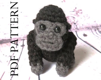 Crochet Gorilla - Little Gorilla Friend - PDF Crochet pattern - DIY - Make your own!
