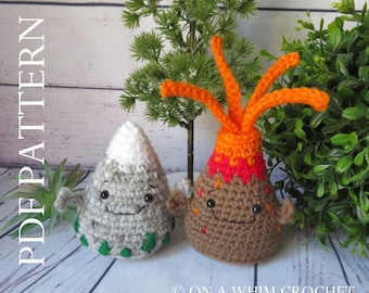 Crochet Mountain and Volcano - PDF Crochet Pattern - DIY; Instructions to make your own!