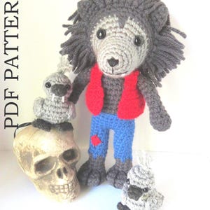 Werewolf PDF Crochet Pattern in English. Mr. Werewolf and his Wereduck Sidekick :-)