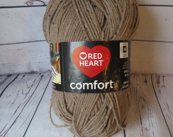 Red Heart Comfort Yarn-Black Fleck 