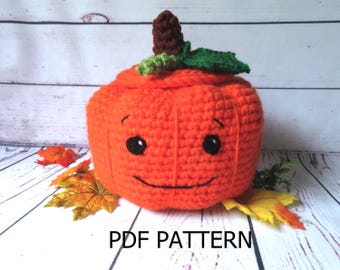 Cesta de Abóbora em Crochê: Decoração de Halloween Faça Você Mesmo (Padrão em PDF)