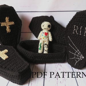 Crochet Coffin PDF Crochet Pattern in English. With Bonus Voodoo Doll Pattern