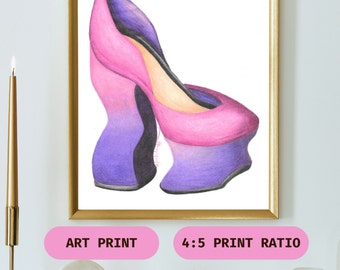 Modern Groove Shoe - En digital nedladdning, 4:5-förhållande 4"x5", 8"x10", 12"x15", 16"x20" och 24"x30"