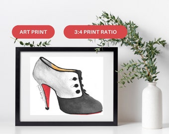 Ankelstövel - Digital nedladdning, tryck i 3:4-förhållande (15 x 20 cm, 23 x 30 cm, 30 x 40 cm, 35 x 50 cm, 46 x 60 cm och 61 x 76 cm)