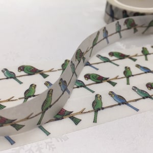 kleine schattige vogels op een draad washi-tape 8 M mini mooie vogel tuin huisdier vogel deco masking sticker diy vogelplanner vogelliefhebber ambachtelijke cadeau
