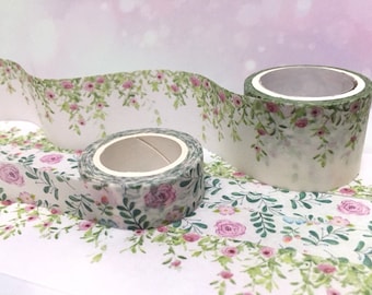 roze bloem struik washi tape Rose tuin pioenroos bloem roze roos roze bloem bloem patroon tuinieren dagboek planner decor sticker tape cadeau