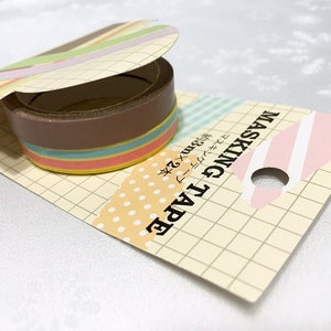2 Rolls Colorful stripe washi masking tape rainbow stripe washi tape brown yellow stripe sticker tape removable adhesive tape scrapbook gift