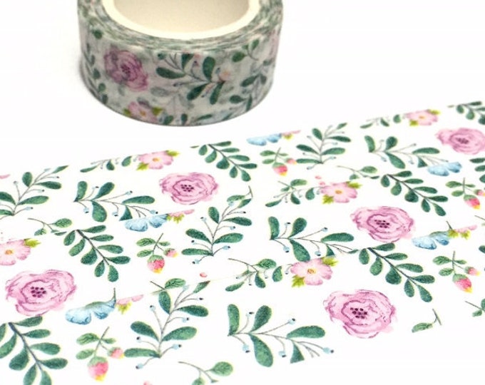 Pink Flower Bush Washi Tape Rose Garden Peony Flower Pink Rose Pink ...
