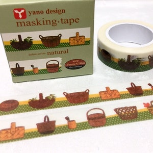 Basket Secchio nastro di washi, nastro 10m x 1,5 cm Picnic Basket Classic cesto di mascheramento, cesto di fiori adesivo Beldi carrello