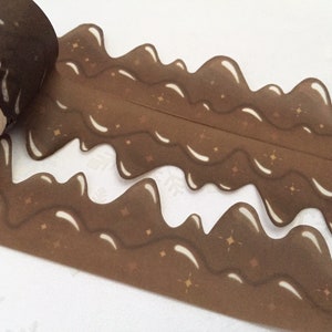 Schokolade Washi Tape 2,5 M Schokolade dunkle Schokolade DIY Dessert Planer Schokolade klebeband klebeband klebeband klebeband