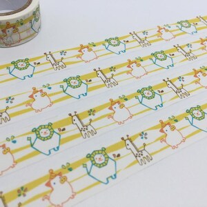 washi ruban animal, 3M girafe lion porc animaux de safari autocollant bande, deco partie d'enfant baby shower invitation planificateur