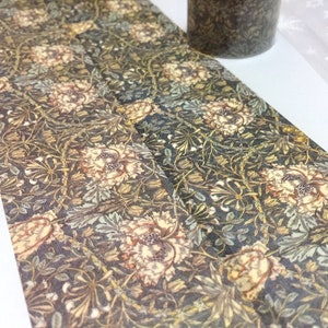 Breites Washi Tape 5M x 5cm mit Vintage Muster William Morris Retro Blumen-Blume klassische Stoffblume antike Blume Masking Tape Dekor Bild 10