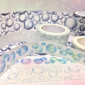 Cinta washi con burbujas de agua, burbuja azul, burbuja marina, burbuja de aire, jabón, burbuja de agua, burbuja blanca, burbuja de textura, fondo de burbuja de agua, pegatina decorativa