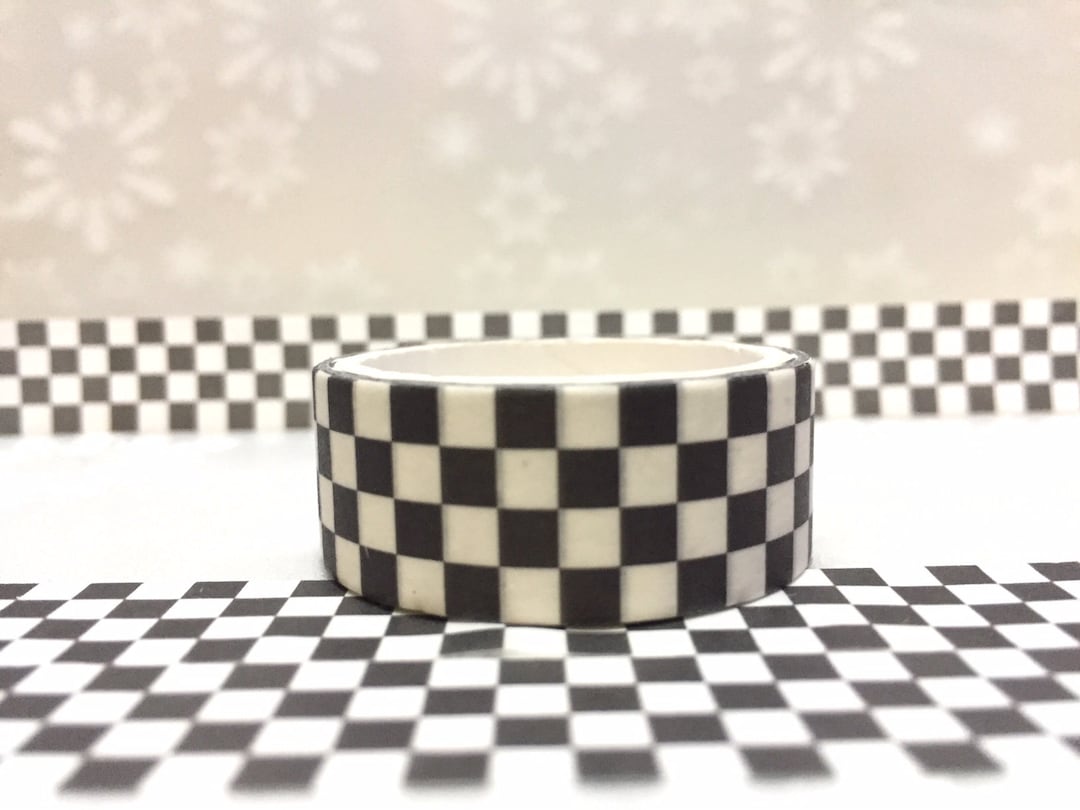 Checkerboard Pattern Washi Tape 3M Black and White Gingham Checkered Pattern Mini Checkers