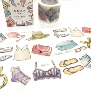 nastro di washi armadio ragazza, 7M x 3cm fresco armadio abbastanza girly nastro adesivo armadio fashion design dell'etichetta pianificatore