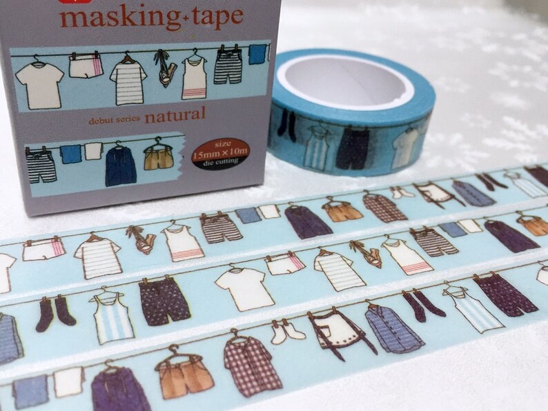 Hanging clothes washi tape 10M x 1.5 CM do the laundry Etsy