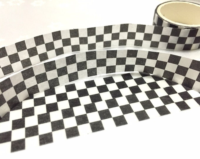 Checkerboard Pattern Washi Tape 3M Black and White Gingham Checkered ...