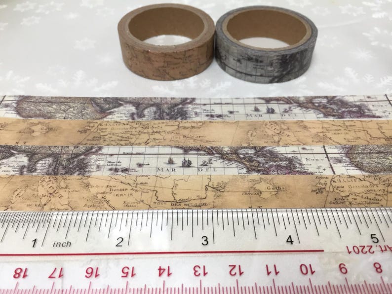 Ancient Map Washi Tape 5M Vintage World Map Old Map Sticker Tape Map ...