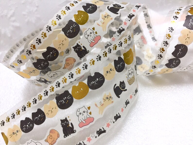 cat Discount is also underway themed masking Department store sticker tape set 4 gold patterns fo comic