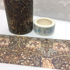 Breites Washi Tape 5M x 5cm mit Vintage Muster William Morris Retro Blumen-Blume klassische Stoffblume antike Blume Masking Tape Dekor Bild 9