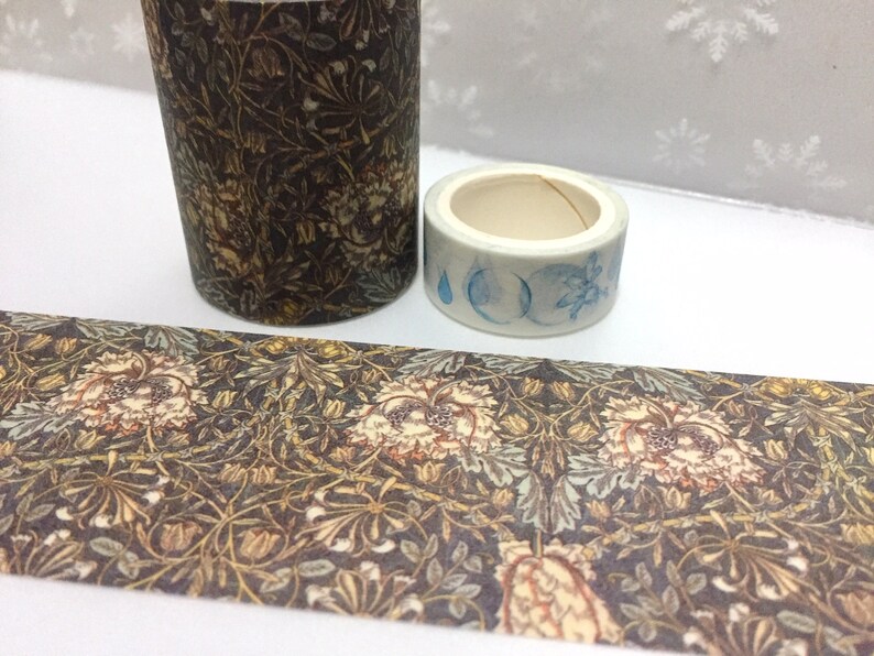 motif vintage large washi tape 5M x 5cm William Morris Rétro fleur florale classique tissu fleur antique fleur masquage autocollant ruban décor image 9