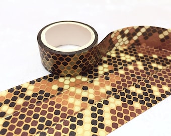 Gold snakeskin pattern washi tape 3M abstract delux snake skin animal skin decorative tape gold foiled sticker tape ooak deluxe gift decor