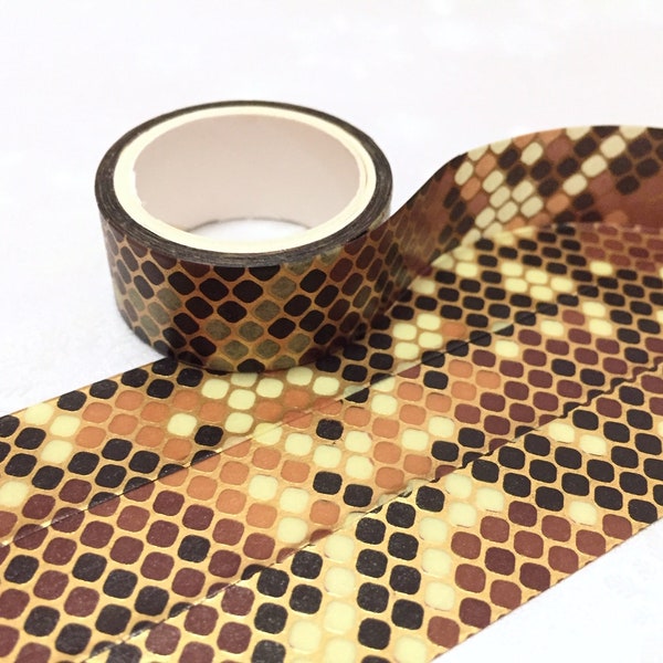 Gold snakeskin pattern washi tape 3M abstract delux snake skin animal skin decorative tape gold foiled sticker tape ooak deluxe gift decor