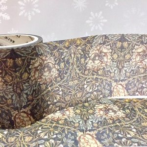 Breites Washi Tape 5M x 5cm mit Vintage Muster William Morris Retro Blumen-Blume klassische Stoffblume antike Blume Masking Tape Dekor Bild 7