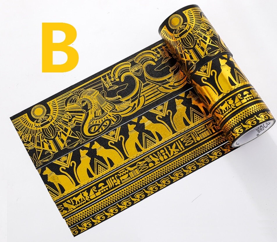 5 rolls ancient Egypt themed gold foiled washi tape sphinx Etsy