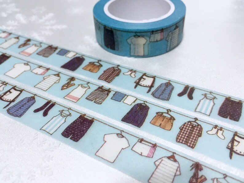 Hanging Clothes Washi Tape 10M X 1.5 CM Do the Laundry Etsy