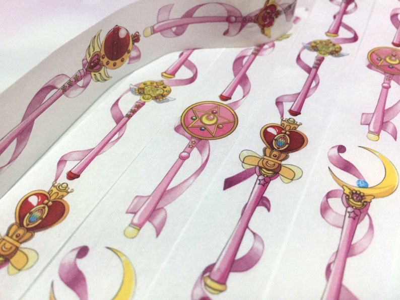 Magical Girl Wand Washi Tape Anime Girl Wand Sailor Moon Stick Etsy