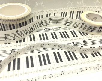 music themed washi tape music notes black music symbol melody musical wave piano song music lyrics music lover planner masking sticker gift