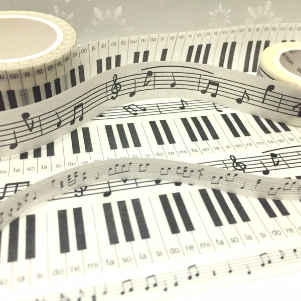 music themed washi tape music notes black music symbol melody musical wave piano song music lyrics music lover planner masking sticker gift