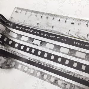 5 rolls movie film strip tape photo film strip filmstrip Film Roll deco washi paper tape movie theme planner decor vintage sticker gift