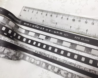 5 rotoli di pellicola per film, pellicola fotografica, pellicola, rotolo di pellicola, nastro decorativo in carta washi, tema cinematografico, planner, decorazione, adesivo vintage, regalo