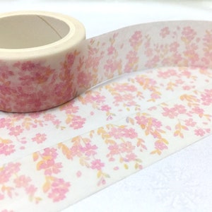 Kirschblüte Blume Washi Masking Tape 2 cm x 6 M Sakura Park Frühling rosa Landschaft Japanische traditionelle Blume Japan Kultur Deko Geschenkband