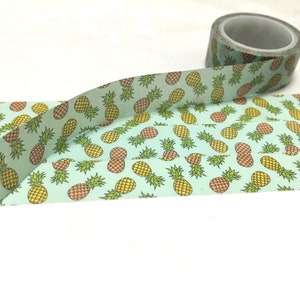 Pineapple themed washi tape 1 Roll sweet Fresh sliced pineapple Whole pineapple wild pineapple with leaves mini pineapple pattern sticker