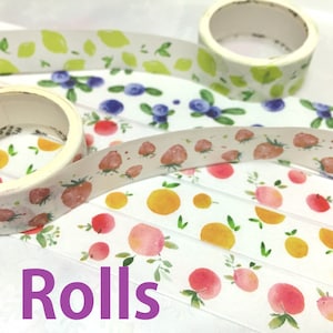5 rouleaux de ruban adhésif washi fruits sains myrtille pêche orange citron fraise mélange de fruits fruits tropicaux décoration de fête ruban adhésif cadeau