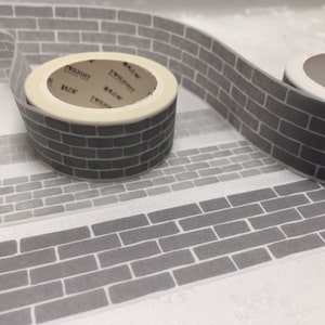 grey brick wall tiles washi tape grey brick wall pattern doll house wallpaper sticker tape classic brick wall scrapbook dollhouse decor gift