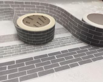 grey brick wall tiles washi tape grey brick wall pattern doll house wallpaper sticker tape classic brick wall scrapbook dollhouse decor gift