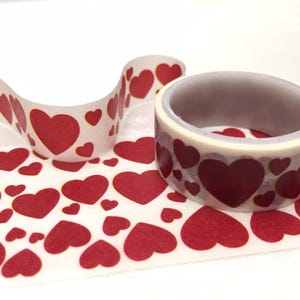 Fita adesiva de coração verdadeiro amor 2 m Fita adesiva de coração vermelho fita adesiva de coração de dia dos namorados fita adesiva de decoração com tema de coração fita de presente de embrulho